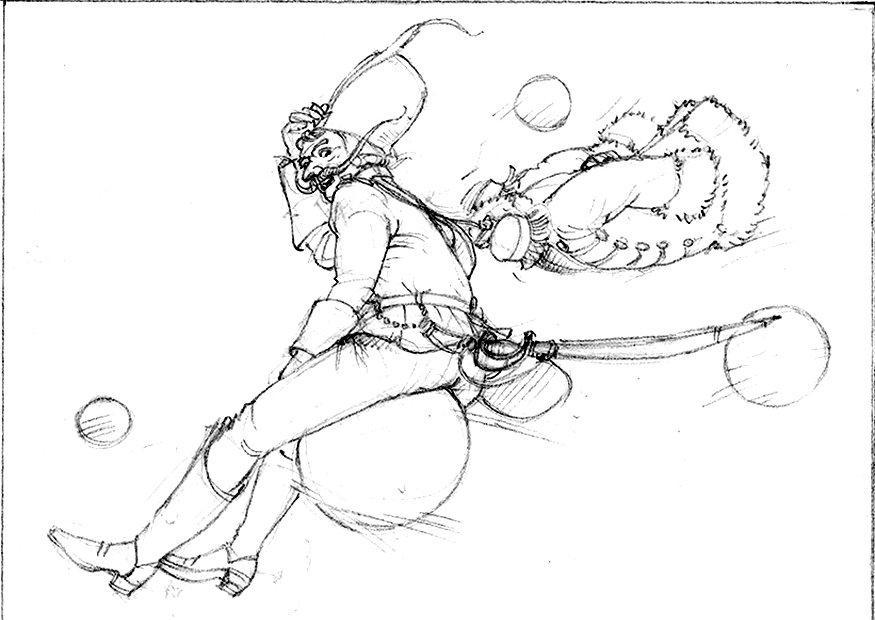 Dibujo para colorear barA³n de munchhausen