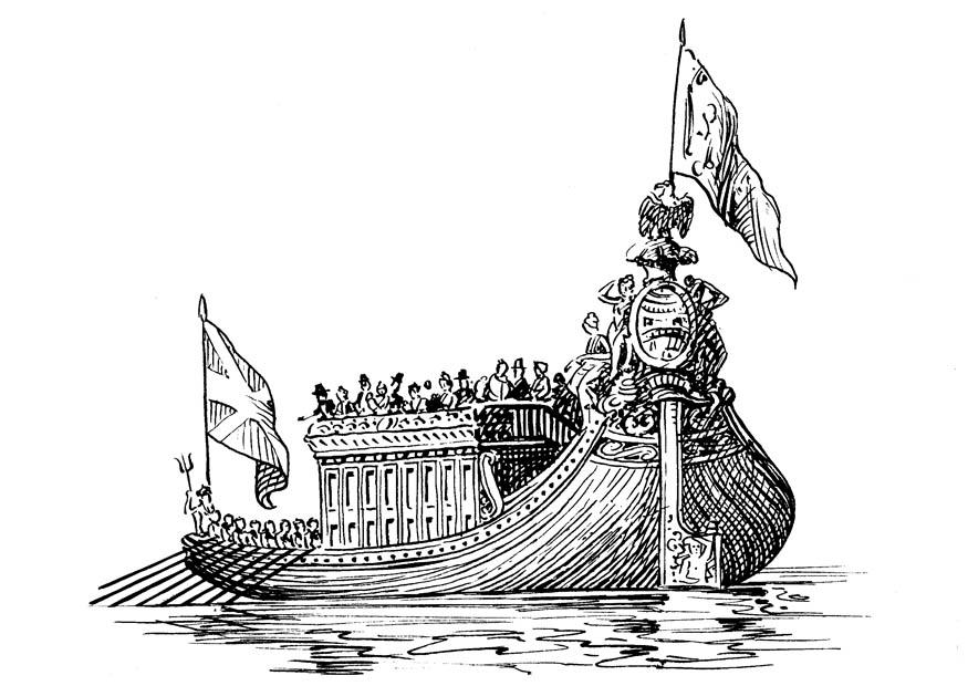 Dibujo para colorear barco