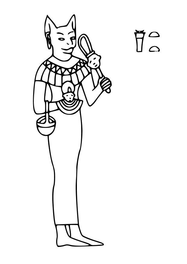 Dibujo para colorear bastet