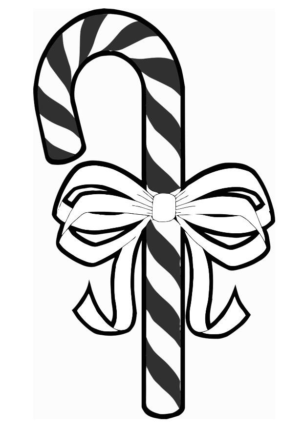 Dibujo para colorear bastoncito de azAºcar
