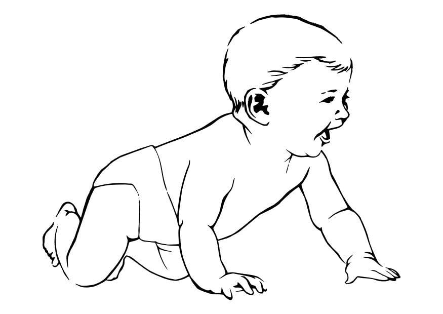 Dibujo para colorear bebA©
