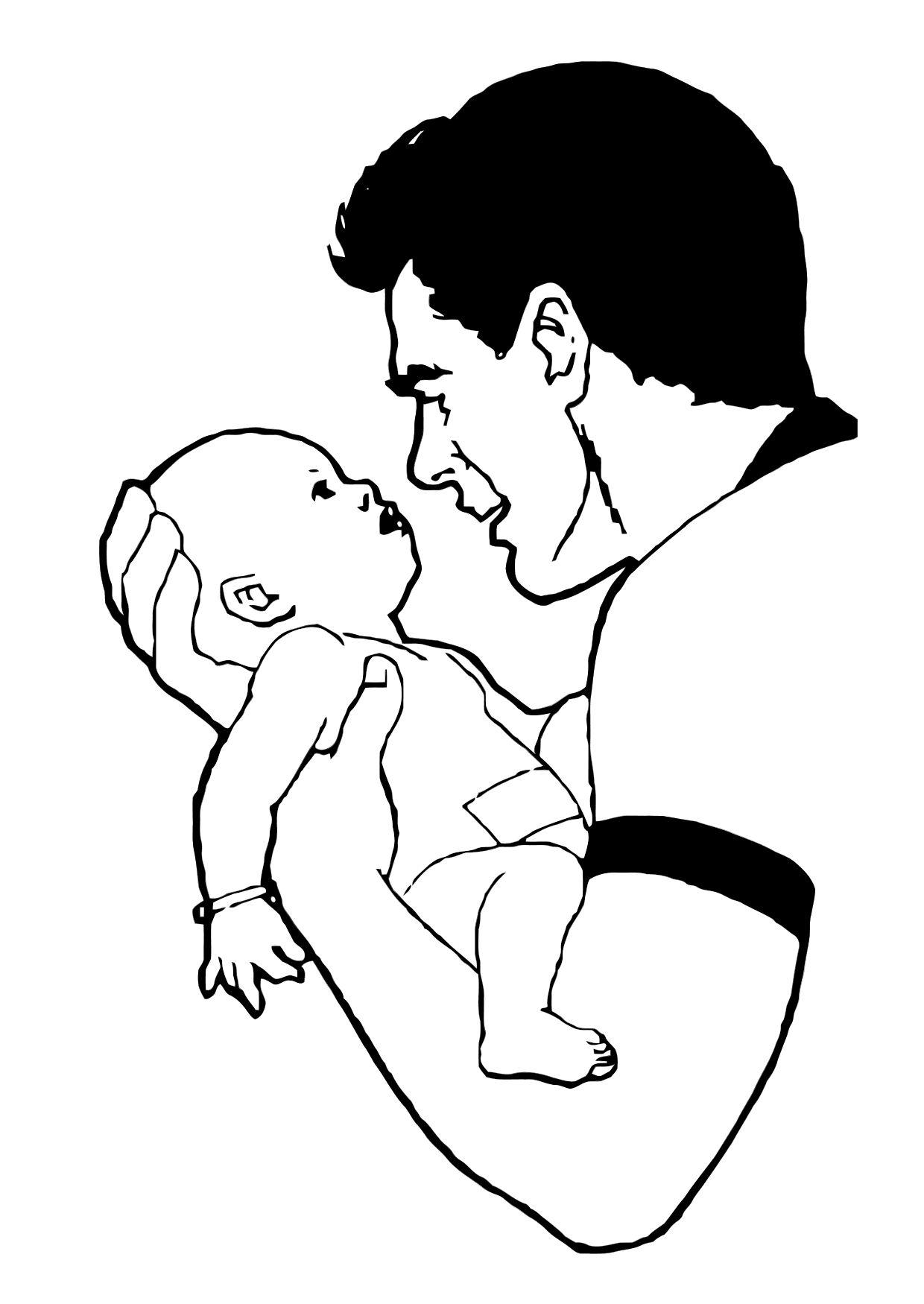 Dibujo para colorear bebA©