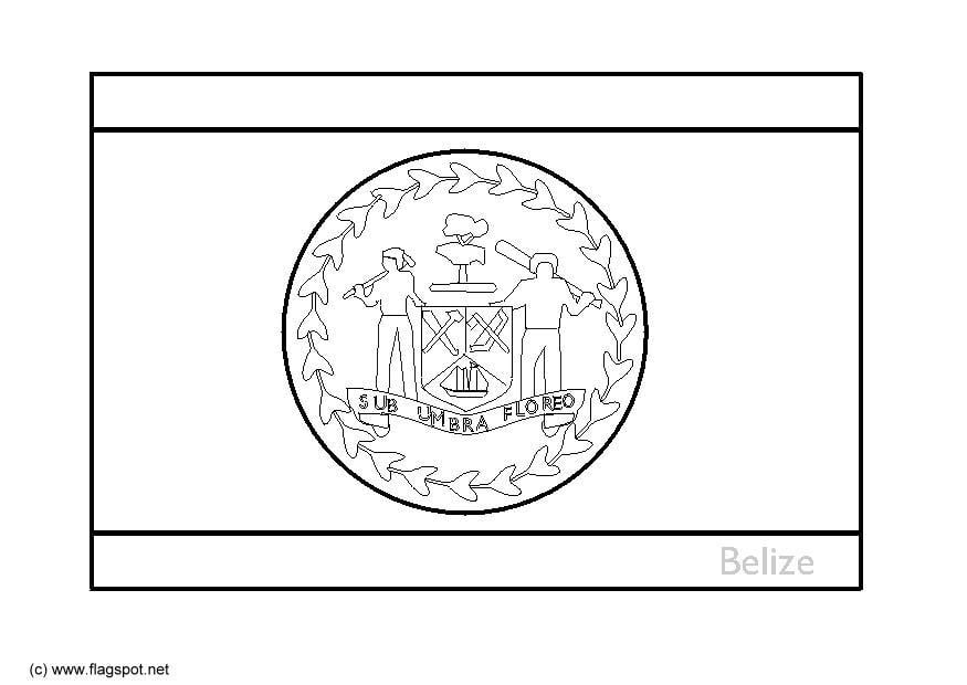 Dibujo para colorear belice