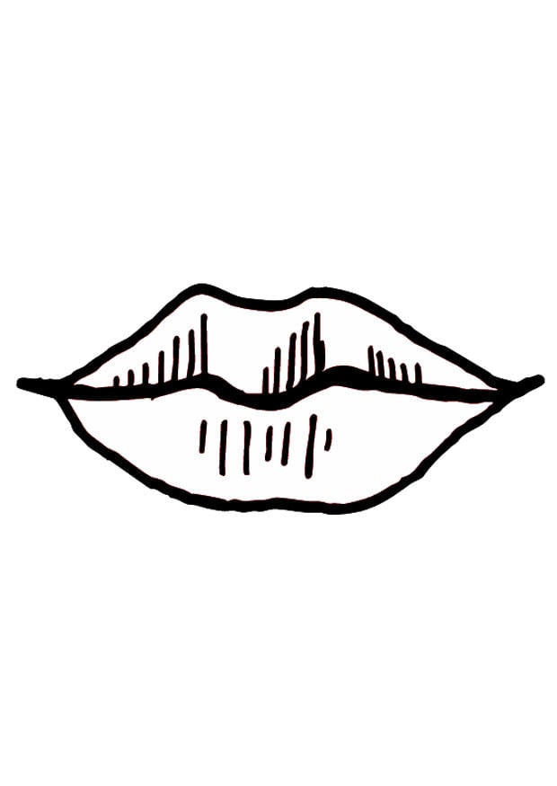 Dibujo para colorear boca / labios