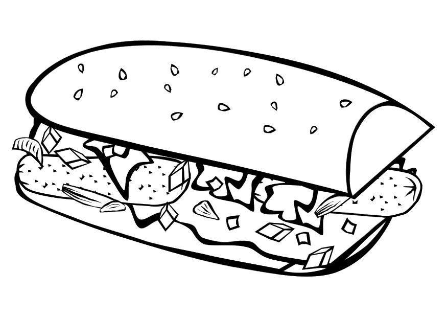 Dibujo para colorear bocadillo