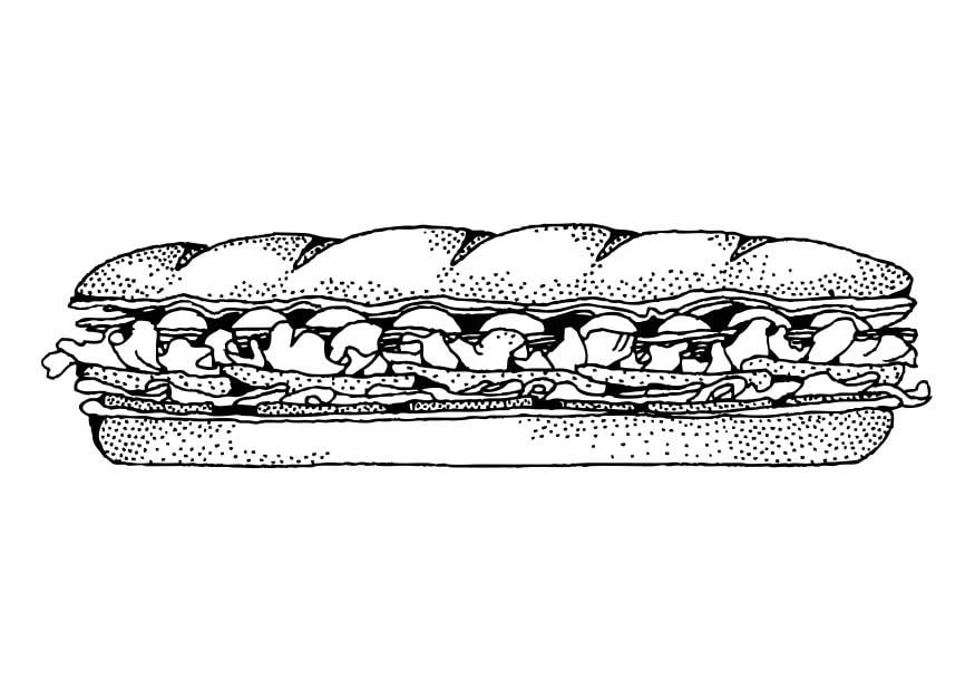 Dibujo para colorear bocadillo