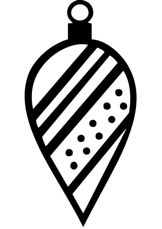 Dibujo para colorear bola de navidad