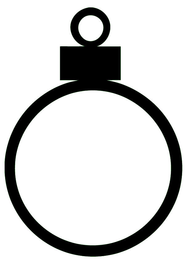 Dibujo para colorear bola de navidad