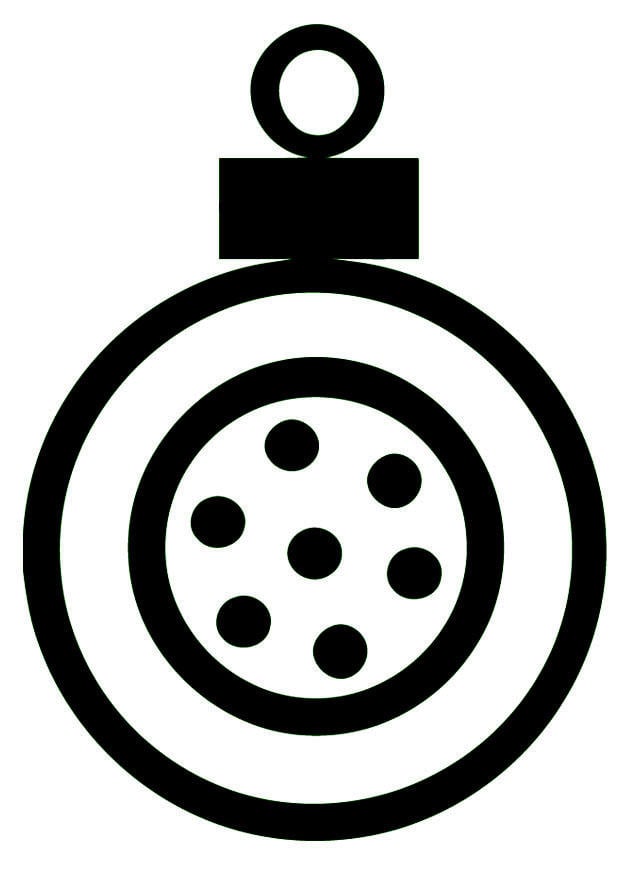 Dibujo para colorear bola de navidad
