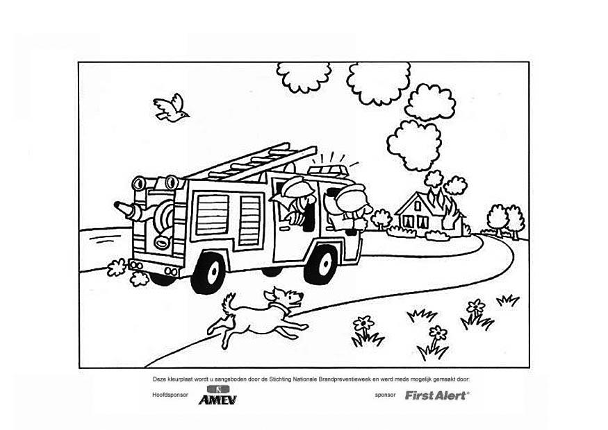 Dibujo para colorear bomberos