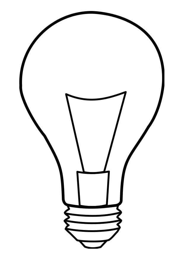 Dibujo para colorear bombilla