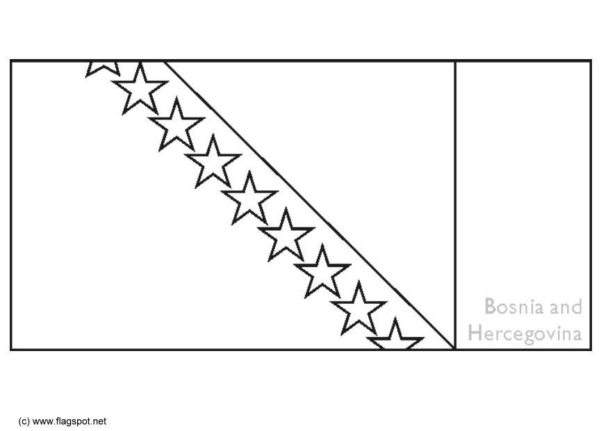 Dibujo para colorear bosnia herzegovina