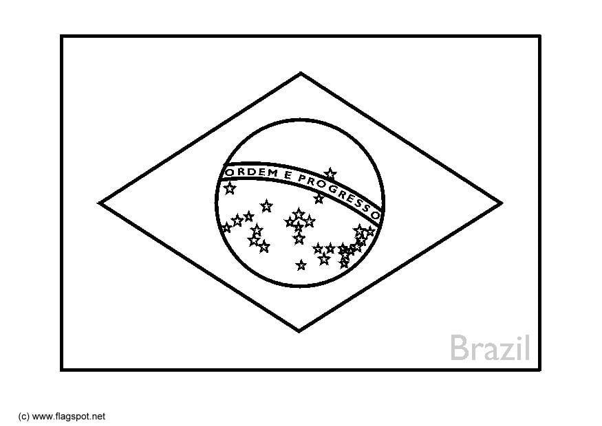 Dibujo para colorear brasil