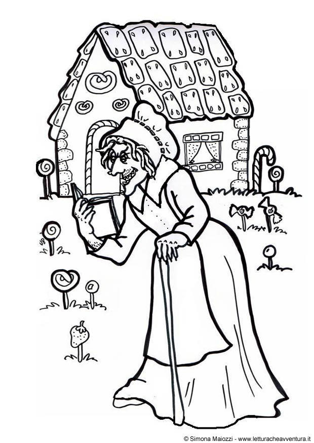 Dibujo para colorear bruja