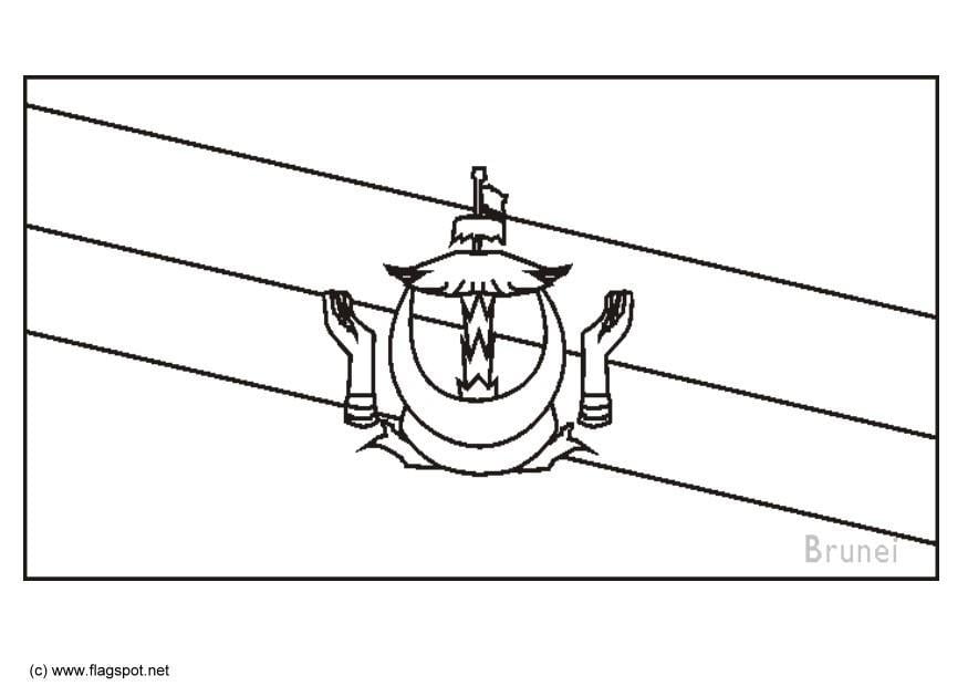 Dibujo para colorear brunei