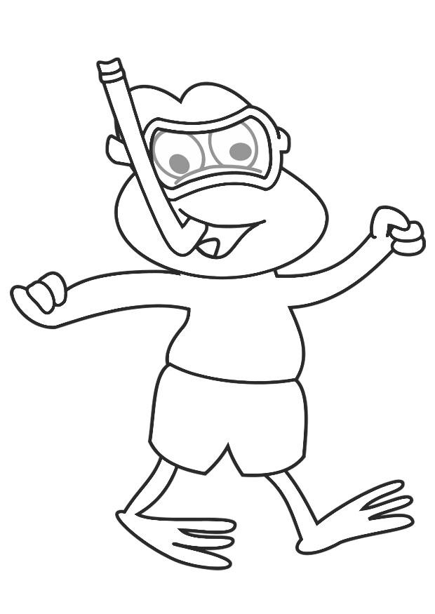 Dibujo para colorear bucear