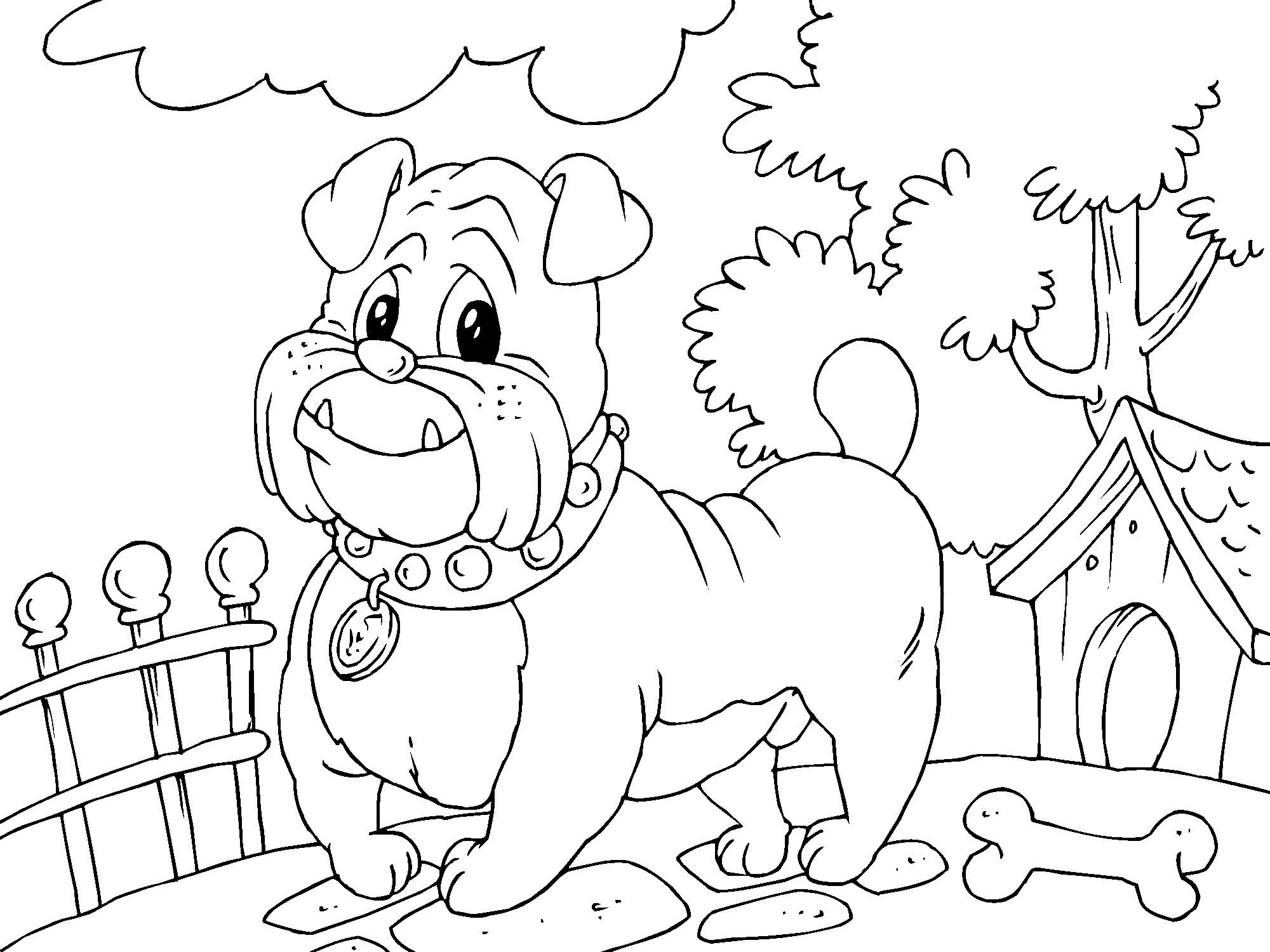 Dibujo para colorear bulldog