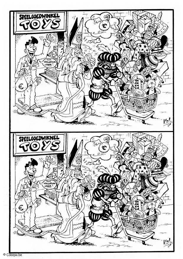Dibujo para colorear busca las diferencias