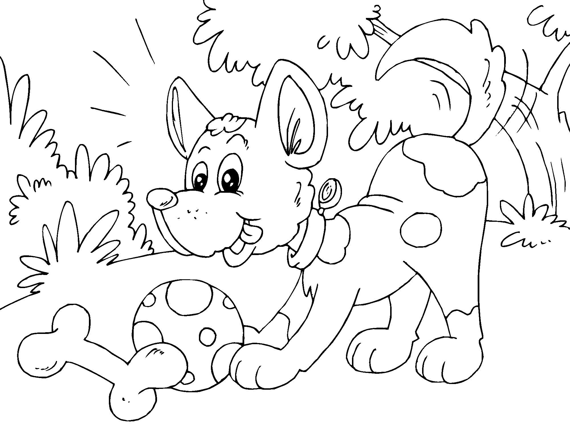 Dibujo para colorear cachorro