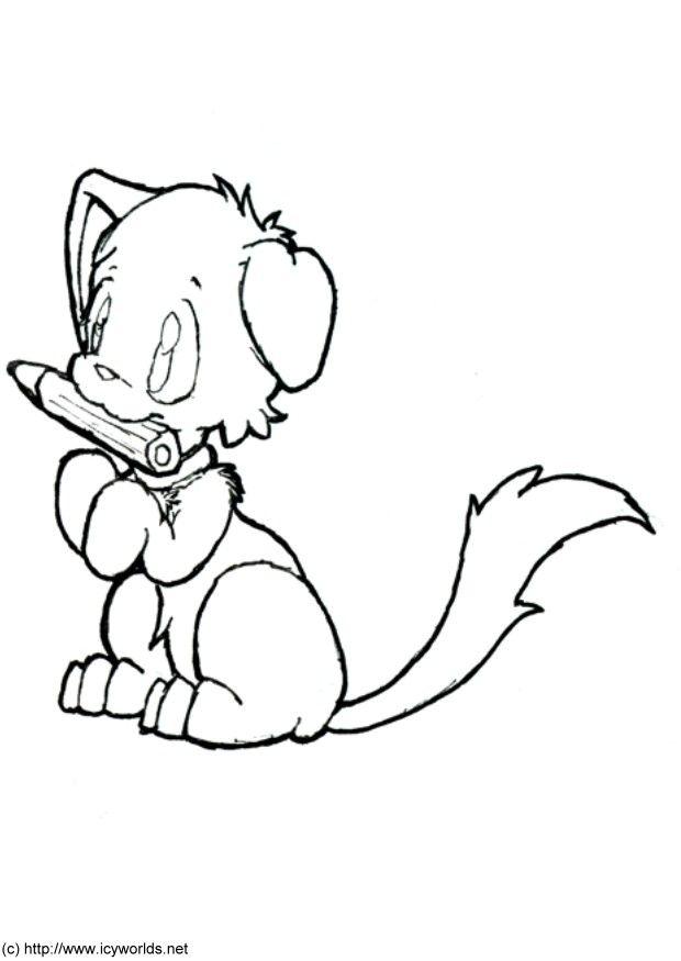 Dibujo para colorear cachorro