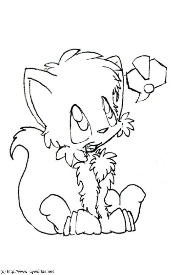 Dibujo para colorear cachorro de zorro