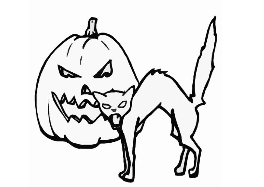 Dibujo para colorear calabaza