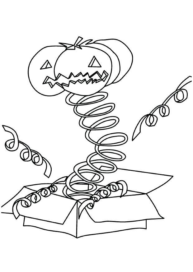 Dibujo para colorear calabaza sorpresa