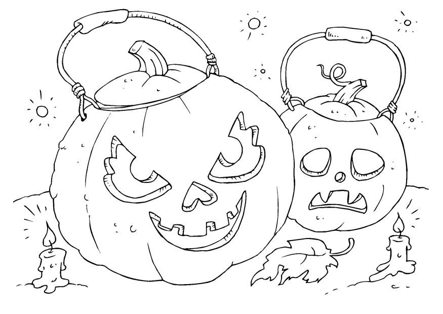 Dibujo para colorear calabazas