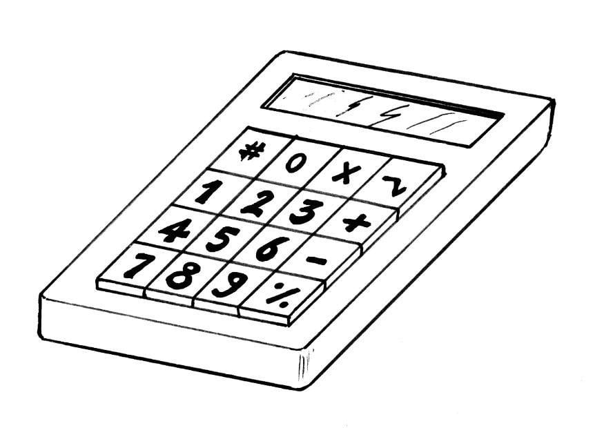 Dibujo para colorear calculadora
