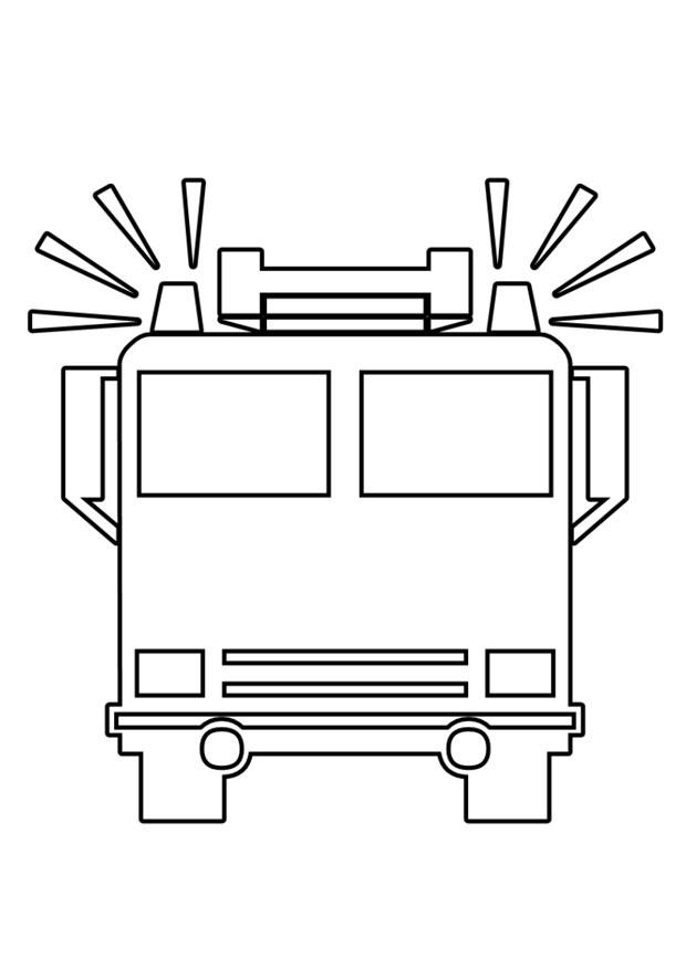 Dibujo para colorear camiA³n de bomberos