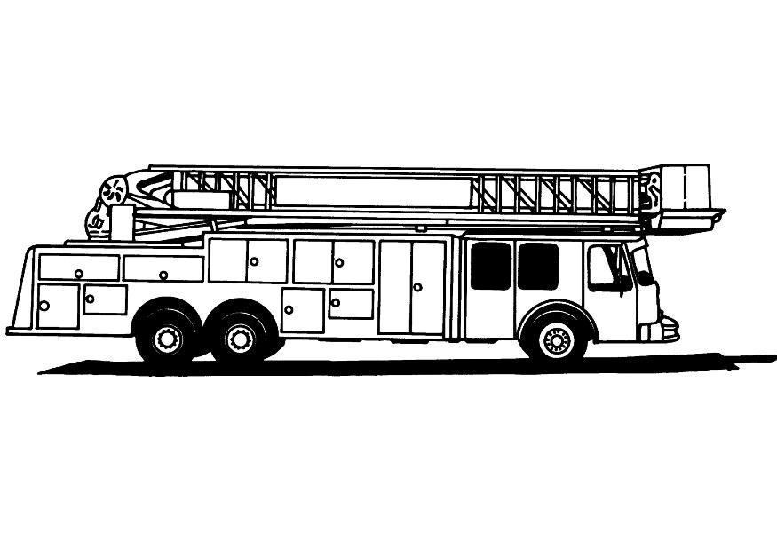 Dibujo para colorear camiA³n de bomberos