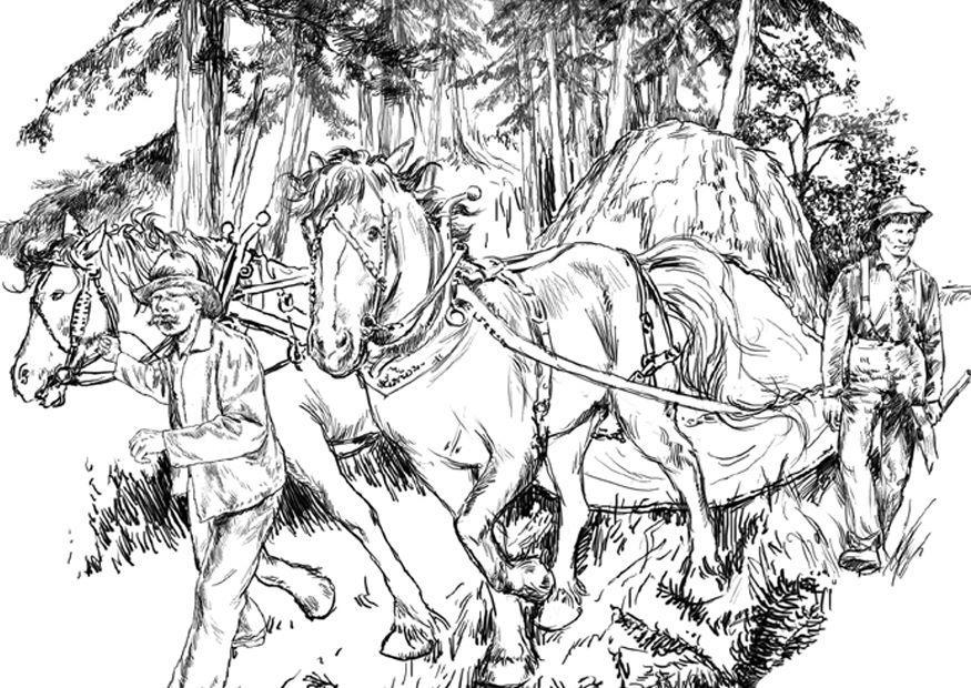 Dibujo para colorear campesinos
