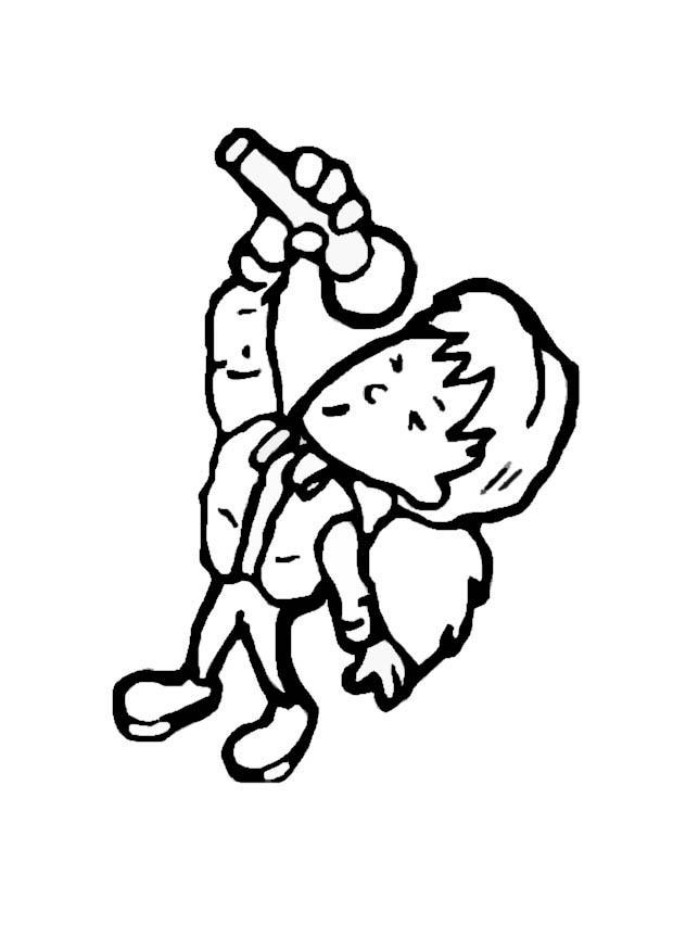 Dibujo para colorear cantante