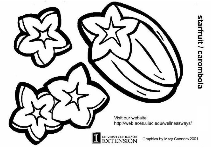 Dibujo para colorear carambola