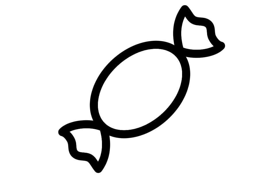 Dibujo para colorear caramelo