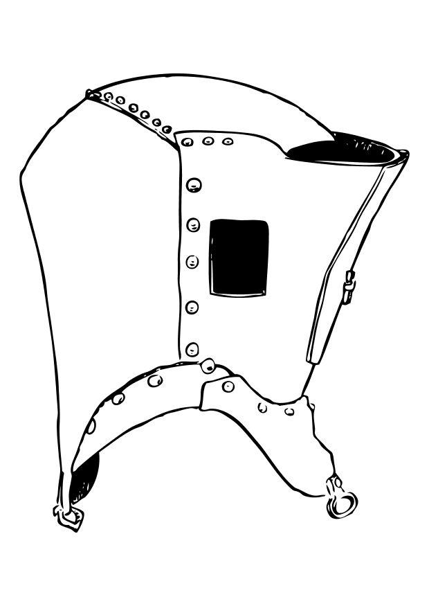 Dibujo para colorear casco