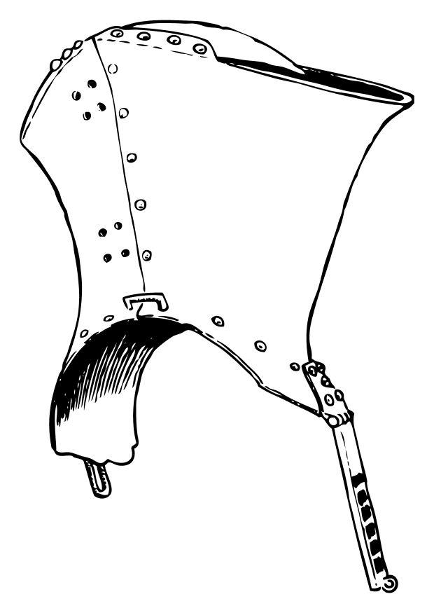 Dibujo para colorear casco 2 de caballero