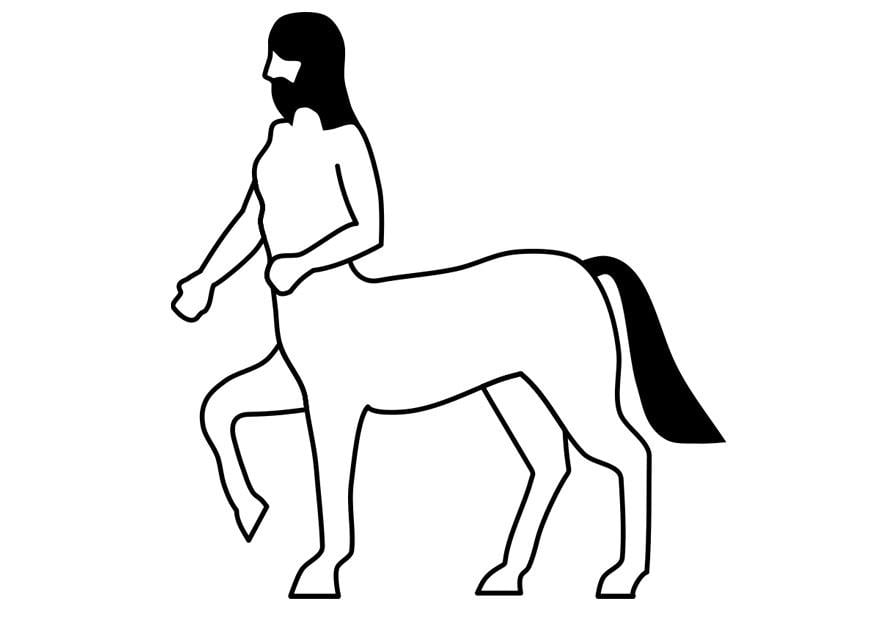 Dibujo para colorear centauro