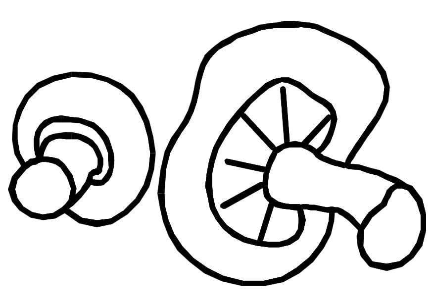 Dibujo para colorear champinones
