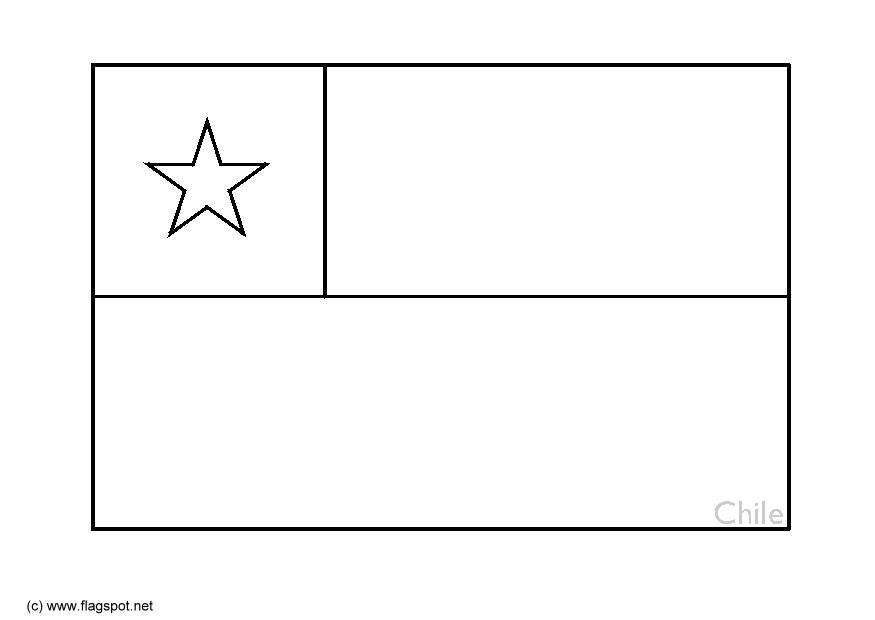 Dibujo para colorear chile