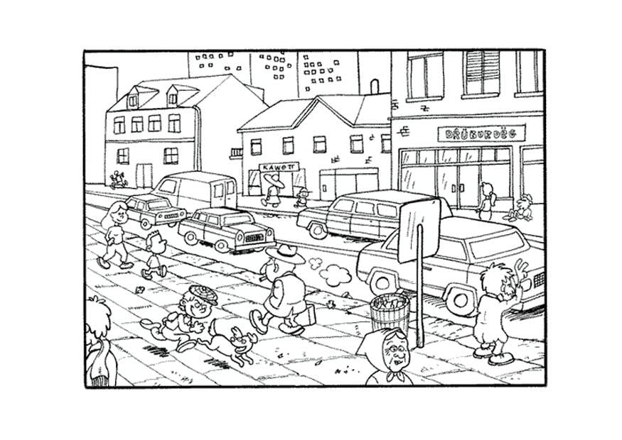 Dibujo para colorear ciudad