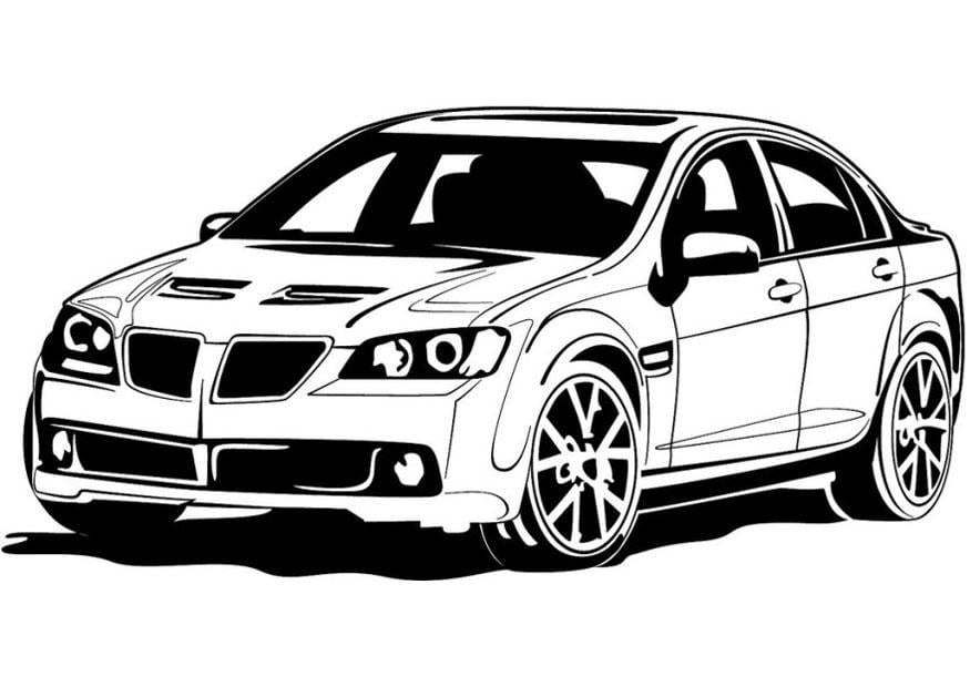 Dibujo para colorear coche deportivo