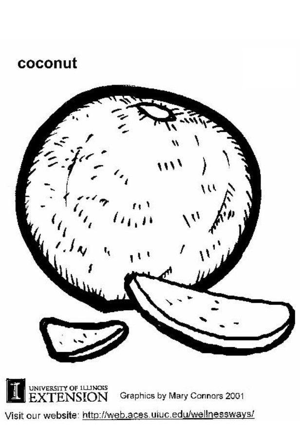 Dibujo para colorear coco