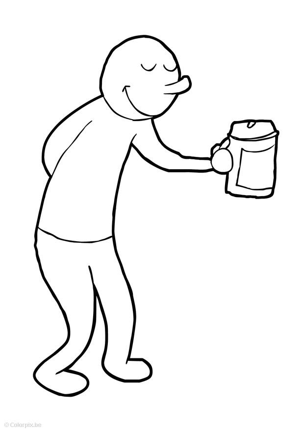 Dibujo para colorear colecta de dinero