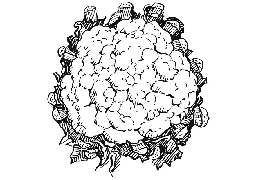 Dibujo para colorear coliflor