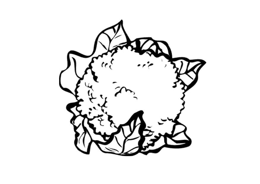 Dibujo para colorear coliflor