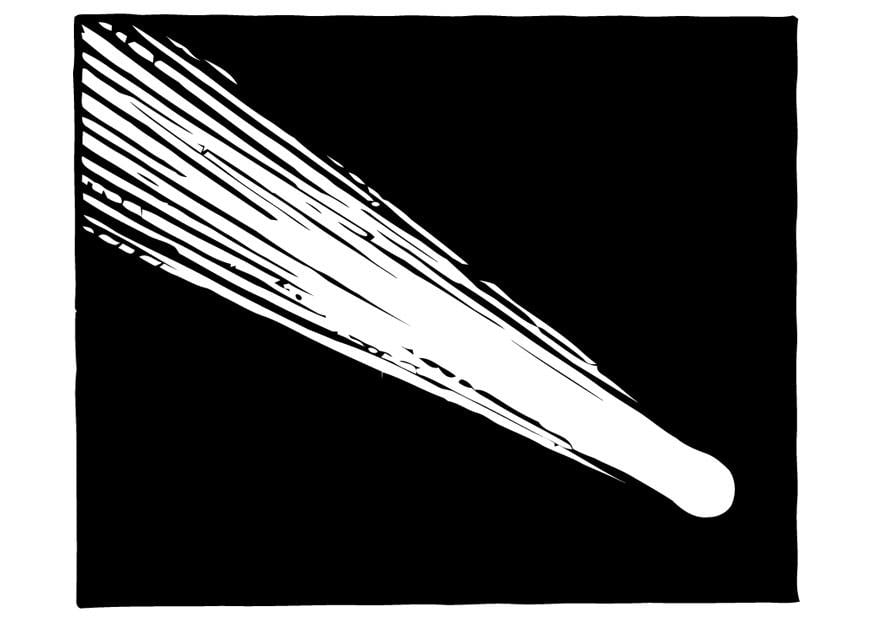 Dibujo para colorear cometa