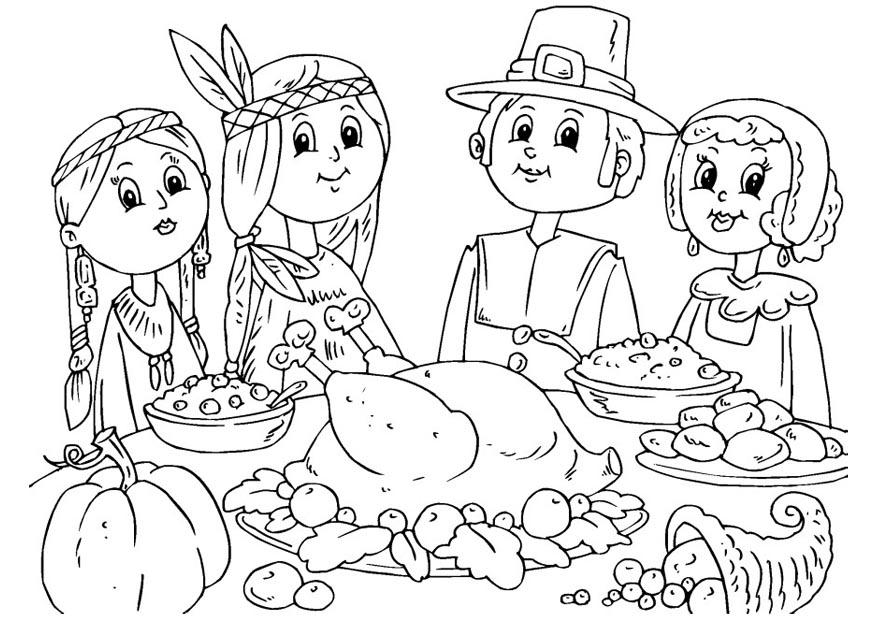 Dibujo para colorear compartir comida