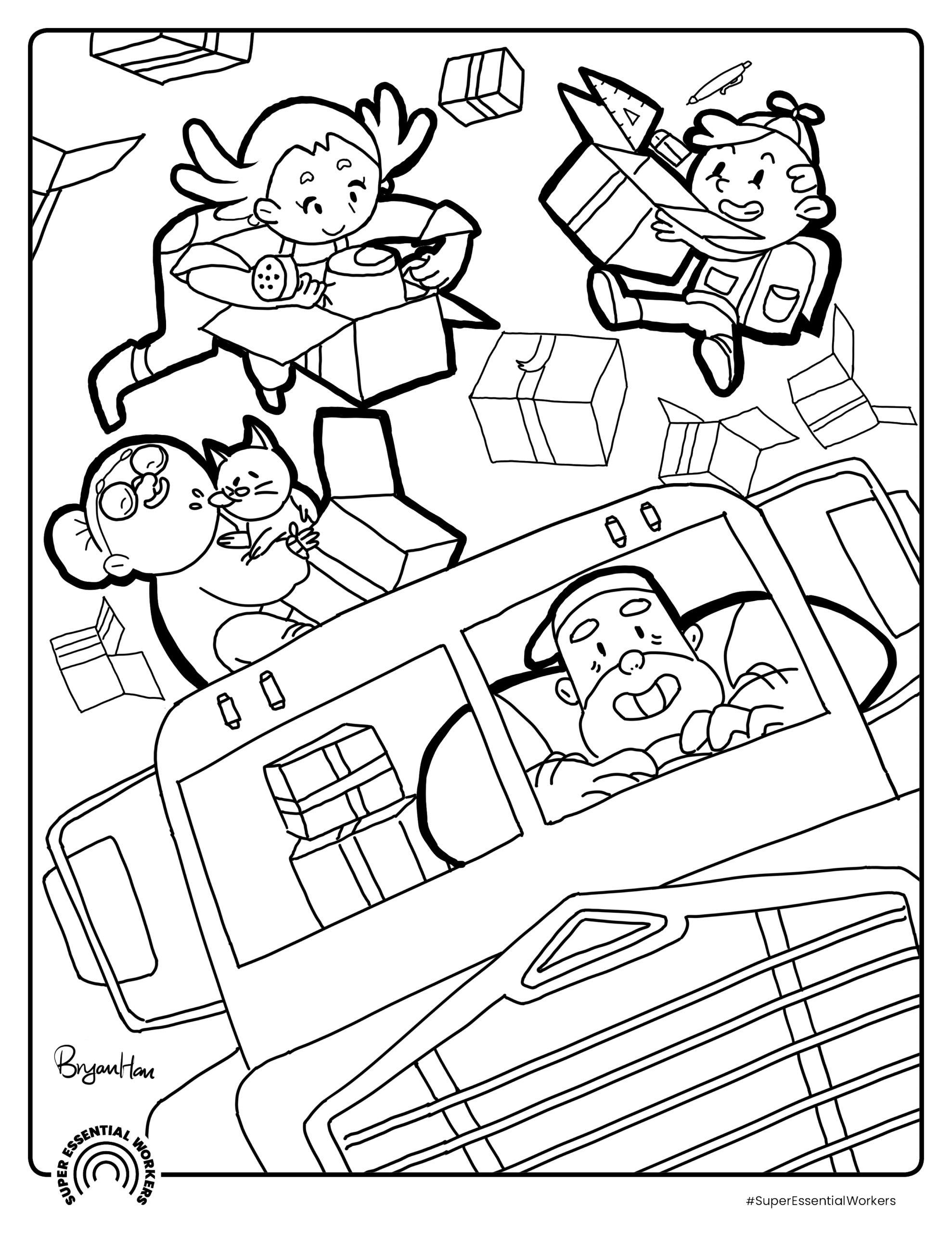 Dibujo para colorear conductor