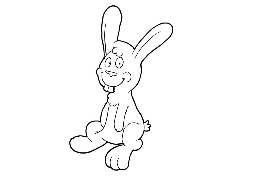 Dibujo para colorear conejo